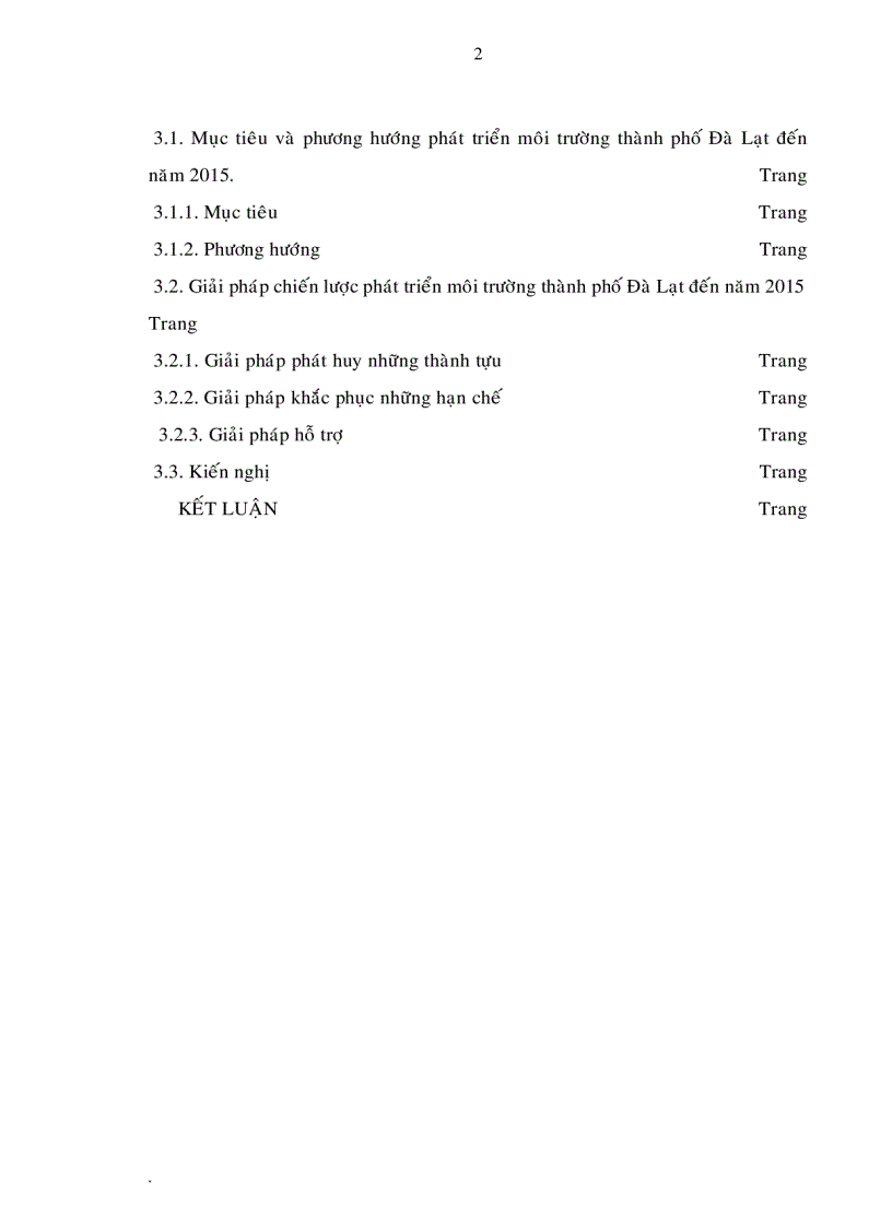 image for page Phát triển môi trường phục vụ du lịch tại Thành phố Đà Lạt đến năm 2015