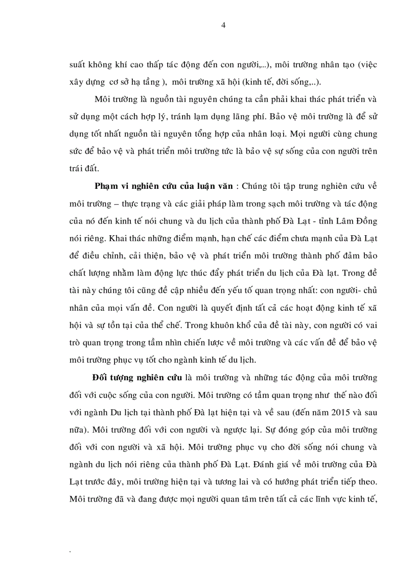 image for page Phát triển môi trường phục vụ du lịch tại Thành phố Đà Lạt đến năm 2015