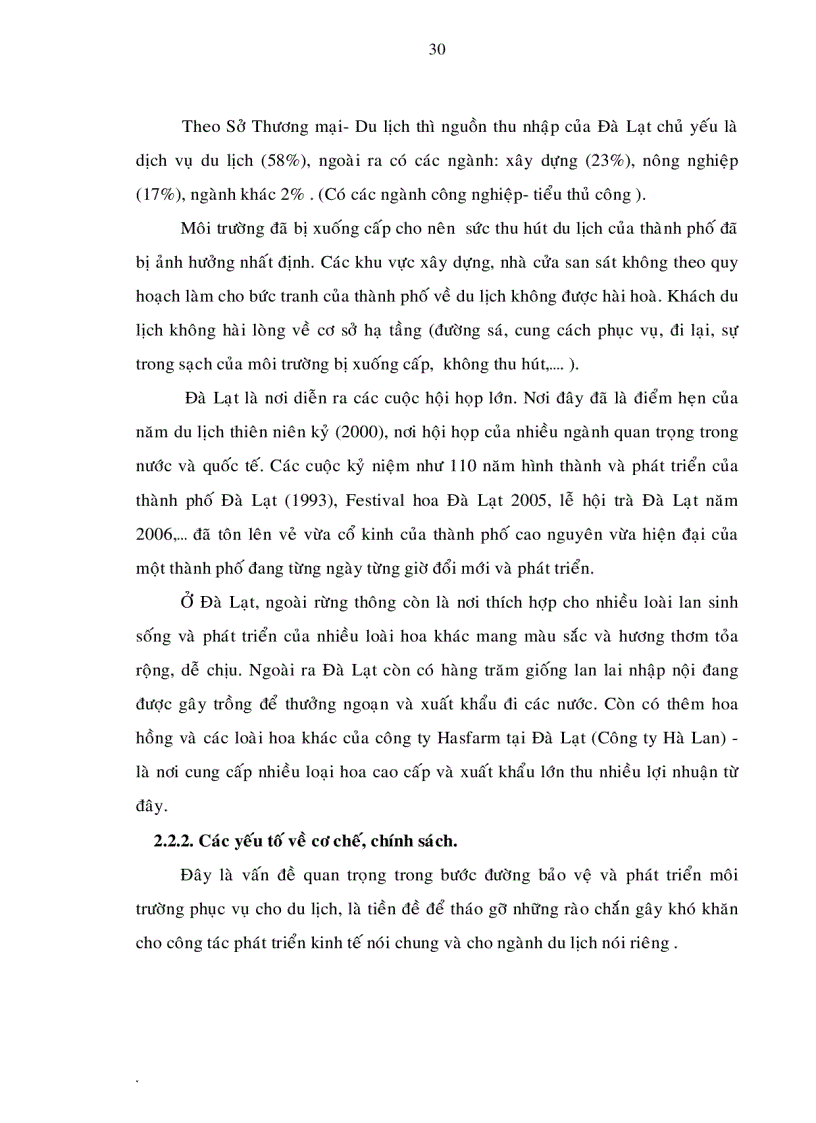 image for page Phát triển môi trường phục vụ du lịch tại Thành phố Đà Lạt đến năm 2015