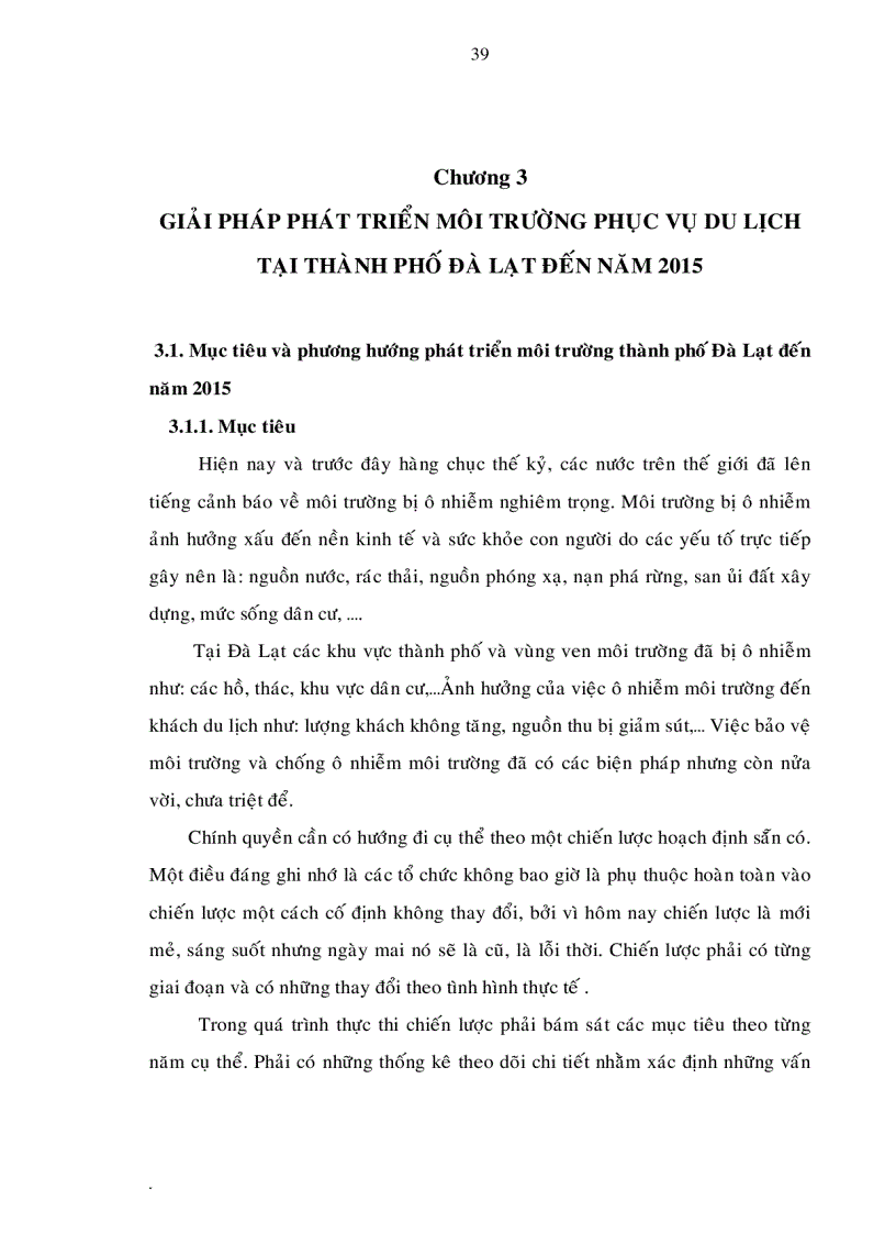 image for page Phát triển môi trường phục vụ du lịch tại Thành phố Đà Lạt đến năm 2015