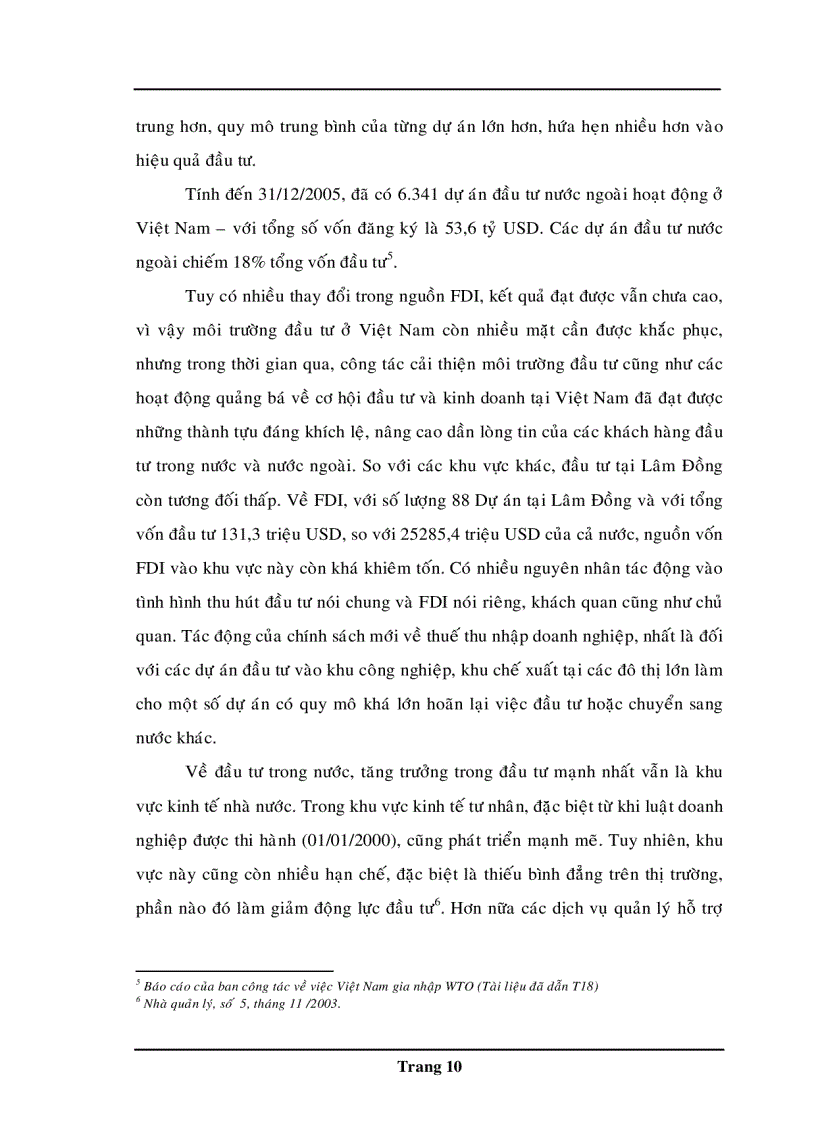 image for page Đánh giá môi trường đầu tư và các giải pháp tiếp thị đầu tư vào tỉnh Lâm Đồng
