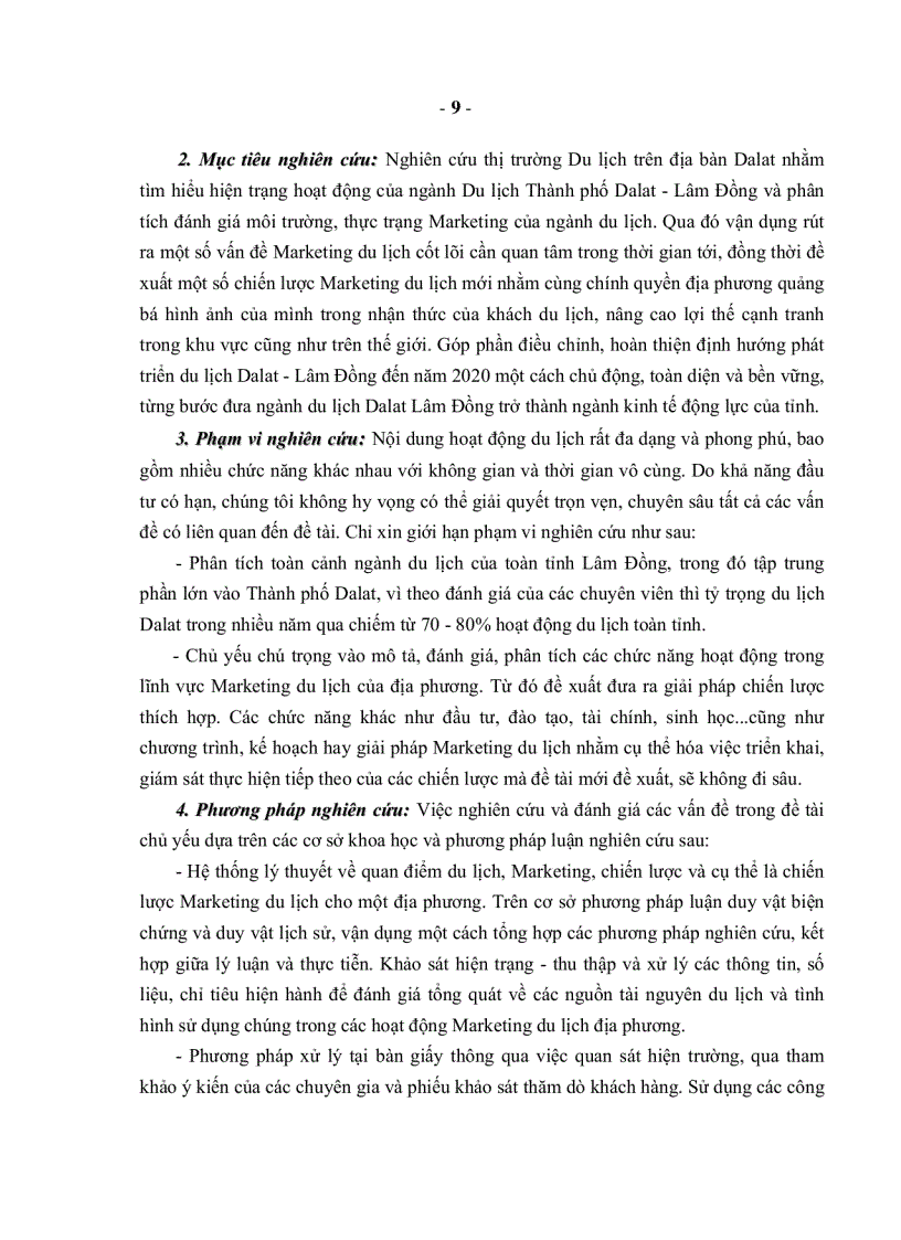 image for page Định hướng chiến lược Marketing du lịch Đà Lạt Lâm Đồng đến năm 2020