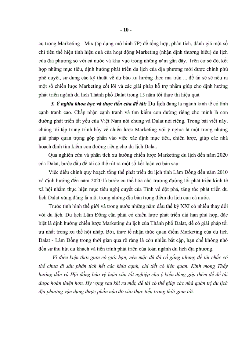 image for page Định hướng chiến lược Marketing du lịch Đà Lạt Lâm Đồng đến năm 2020