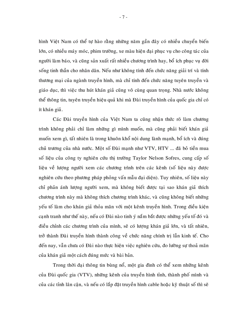 image for page Đo lường sự thỏa mãn của khán giả TP HCM đối với kênh truyền hình VTV3