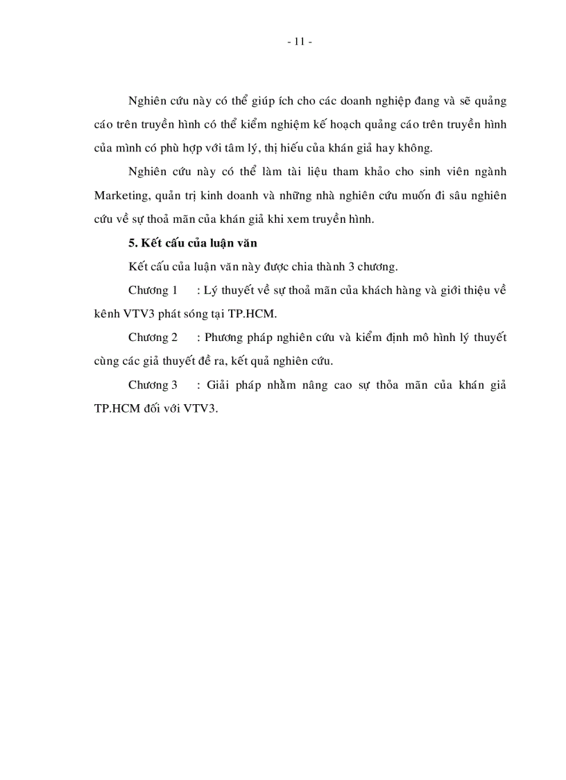 image for page Đo lường sự thỏa mãn của khán giả TP HCM đối với kênh truyền hình VTV3