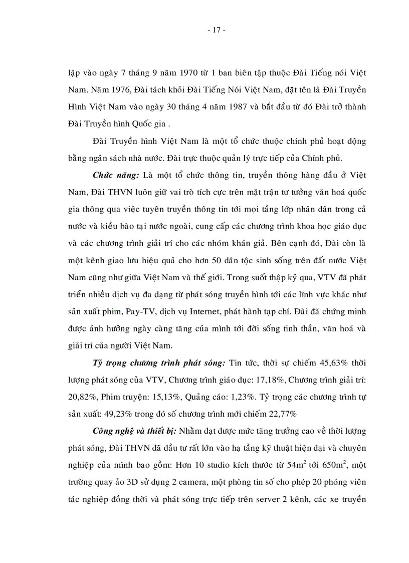 image for page Đo lường sự thỏa mãn của khán giả TP HCM đối với kênh truyền hình VTV3