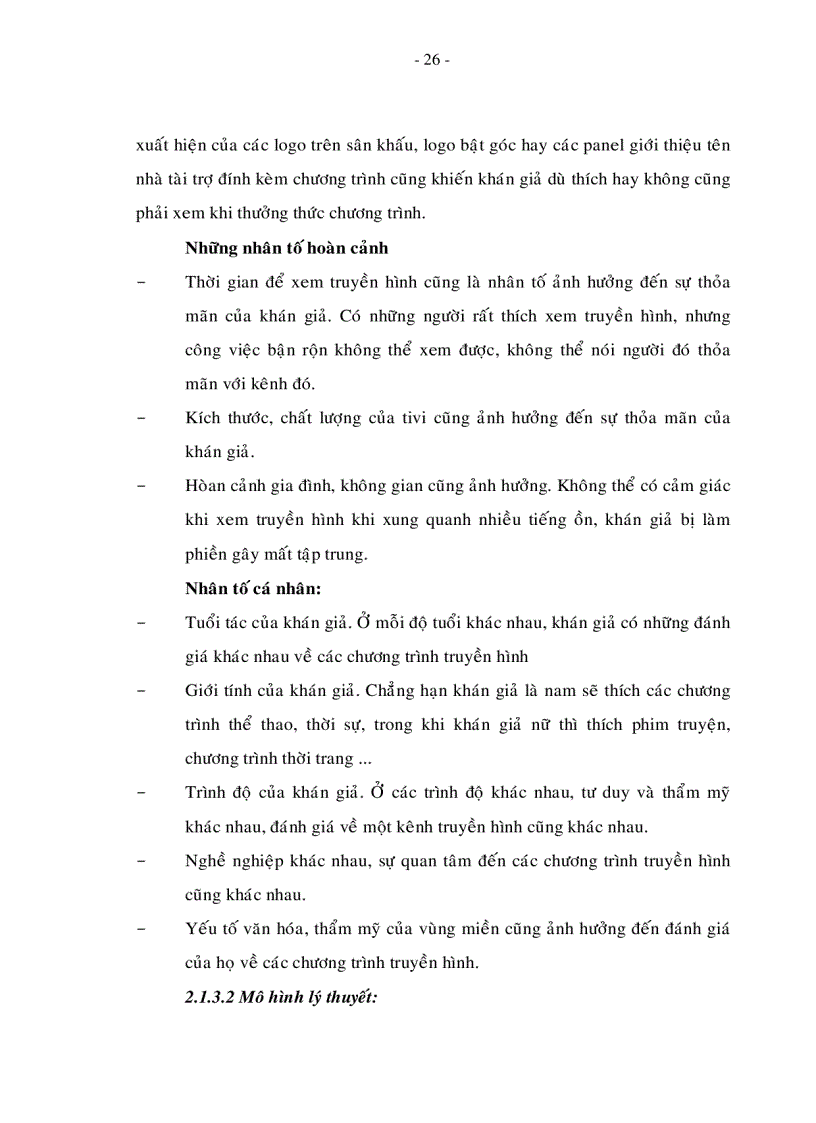 image for page Đo lường sự thỏa mãn của khán giả TP HCM đối với kênh truyền hình VTV3