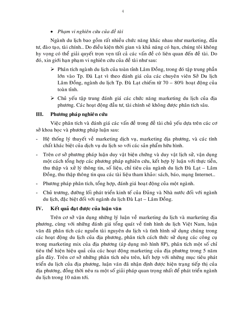 image for page Giải pháp Marketing nhằm phát triển du lịch Đà Lạt Lâm Đồng đến năm 2015