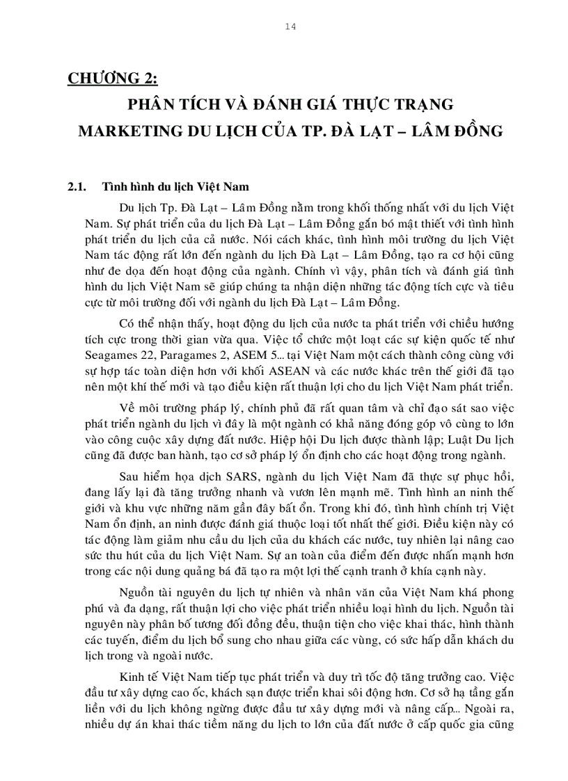 image for page Giải pháp Marketing nhằm phát triển du lịch Đà Lạt Lâm Đồng đến năm 2015