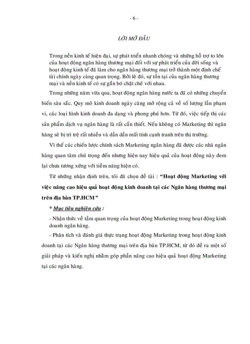 image for page Hoạt động Marketing với việc nâng cao hiệu quả hoạt động kinh doanh tại các Ngân hàng Thương mại trên địa bàn Tp HCM