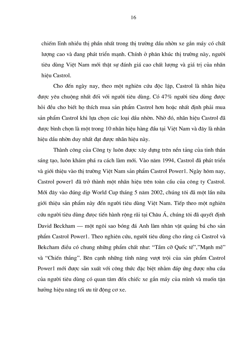 image for page Một số giải pháp nhằm thúc đẩy hoạt động tiếp thị của Castrol Việt Nam trên thị trường nhớt xe gắn máy