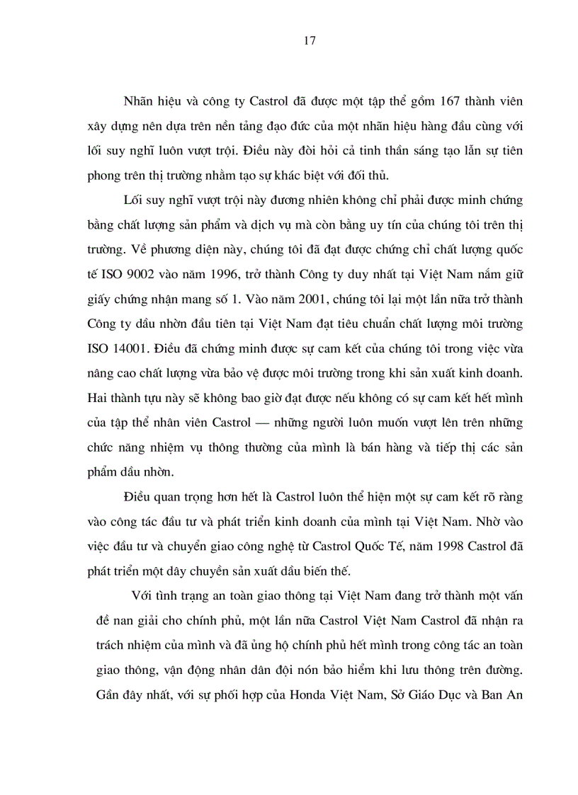 image for page Một số giải pháp nhằm thúc đẩy hoạt động tiếp thị của Castrol Việt Nam trên thị trường nhớt xe gắn máy