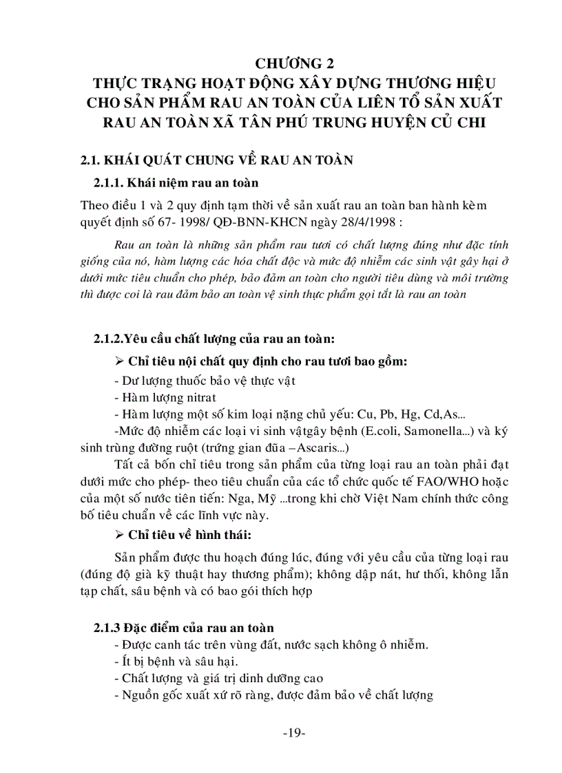 image for page Sử dụng chiến lược chiêu thị trong hoạt động xây dựng thương hiệu sản phẩm rau an toàn của liên tổ chức sản xuất rau an toàn xã Tân Phú Trung huyện Củ Chi tại thị trường Tp HCM