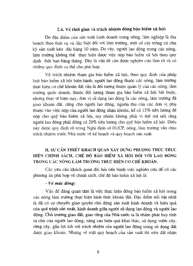 image for page Nghiên cứu chế độ chính sách bảo hiểm xã hội và phương thức thực hiện trong nông lâm trường nhà nước thực hiện cơ chế khoán đất
