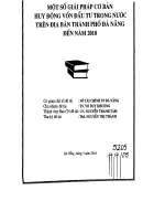 Một số giải pháp cơ bản huy động vốn đầu tư trong nước trên địa bàn Thành phố Đà Nẵng đến năm 2010