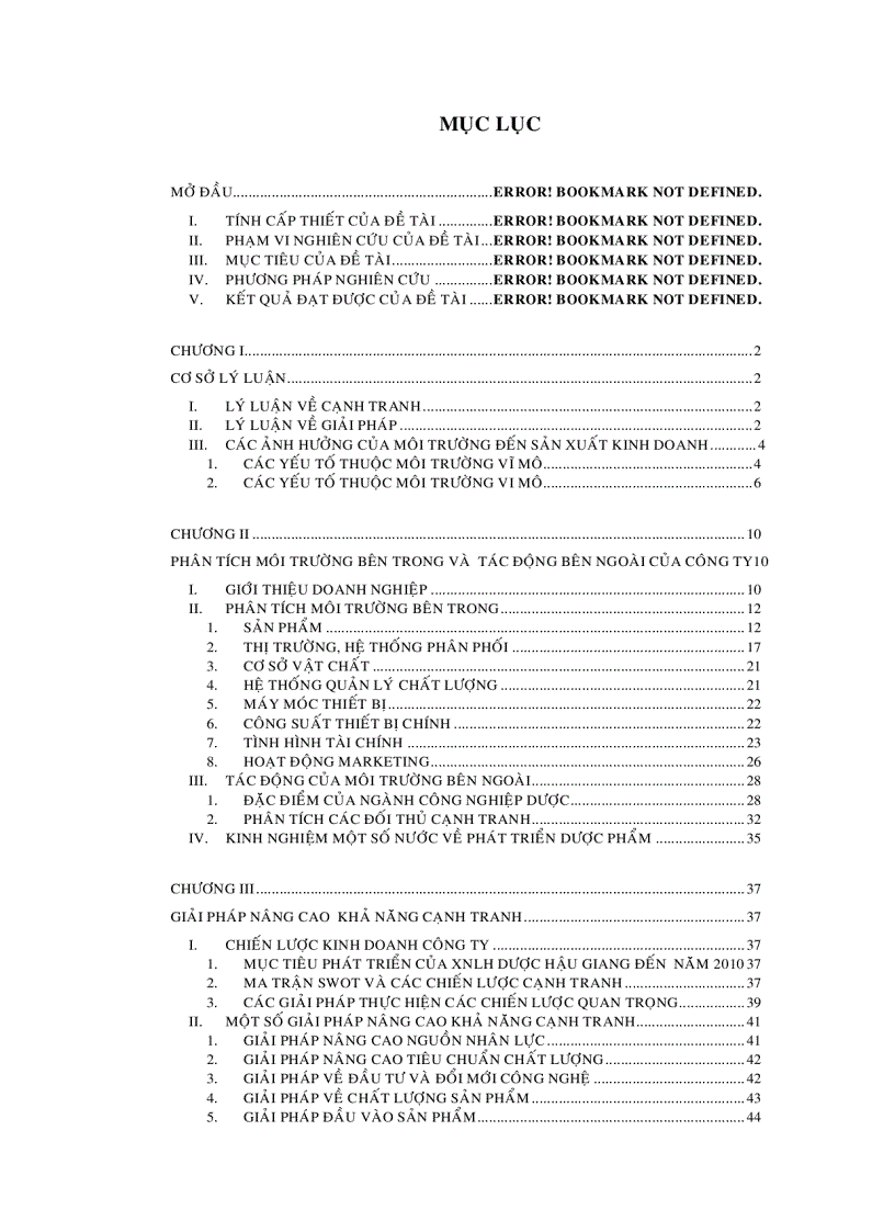 image for page Một số giải pháp nâng cao khả năng cạnh tranh của Công ty cổ phần Dược Hậu Giang đến năm 2010
