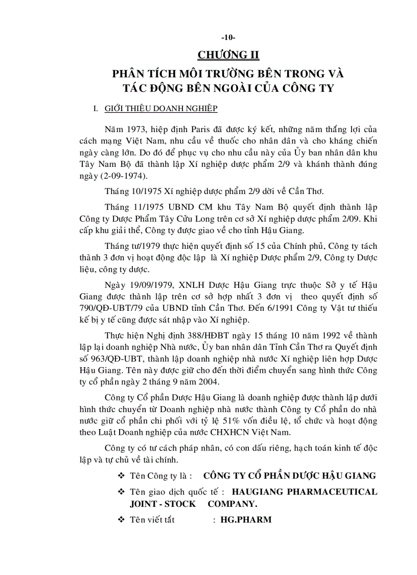 image for page Một số giải pháp nâng cao khả năng cạnh tranh của Công ty cổ phần Dược Hậu Giang đến năm 2010