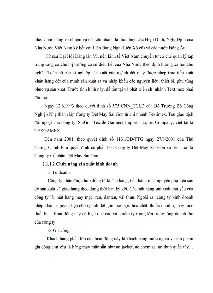 image for page Một số giải pháp nâng cao năng lực cạnh tranh của Công ty Cổ phần Dệt may Sài Gòn đến năm 2010