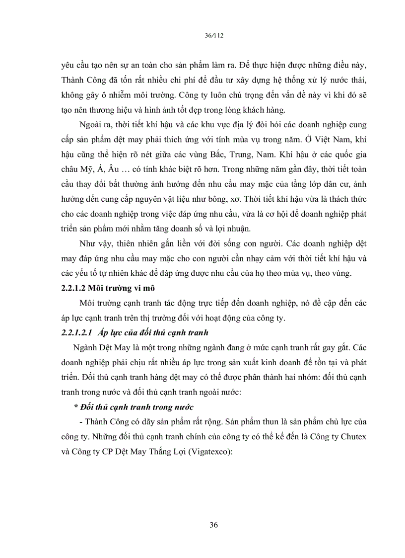 image for page Một số giải pháp nâng cao năng lực cạnh tranh của công ty cổ phần dệt may Thành Công đến năm 2015