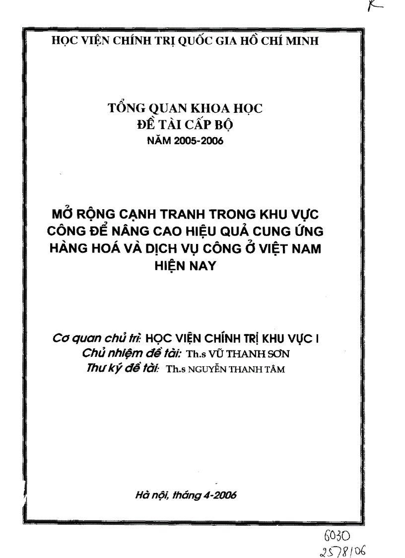 image for page Mở rộng cạnh tranh trong khu vực công để nâng cao hiệu quả cung ứng hàng hóa và dịch vụ công ở Việt Nam hiện nay