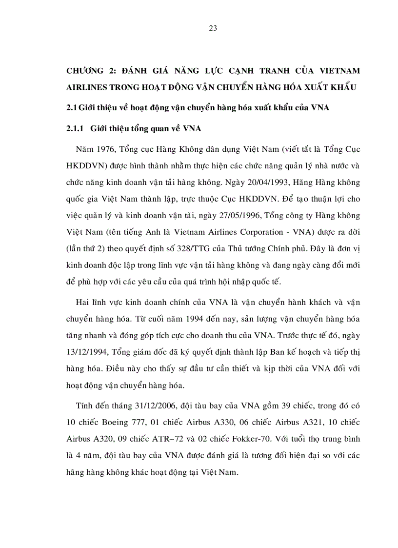 image for page Nâng cao năng lực cạnh tranh của Việt Nam Airlines trong hoạt động vận chuyển hàng hóa xuất khẩu