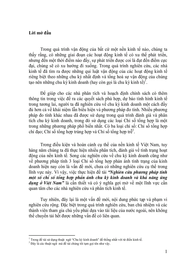 image for page Nghiên cứu phương pháp tính một số chỉ tiêu tổng hợp phản ánh chu kỳ kinh doanh và khả năng ứng dụng của Việt Nam