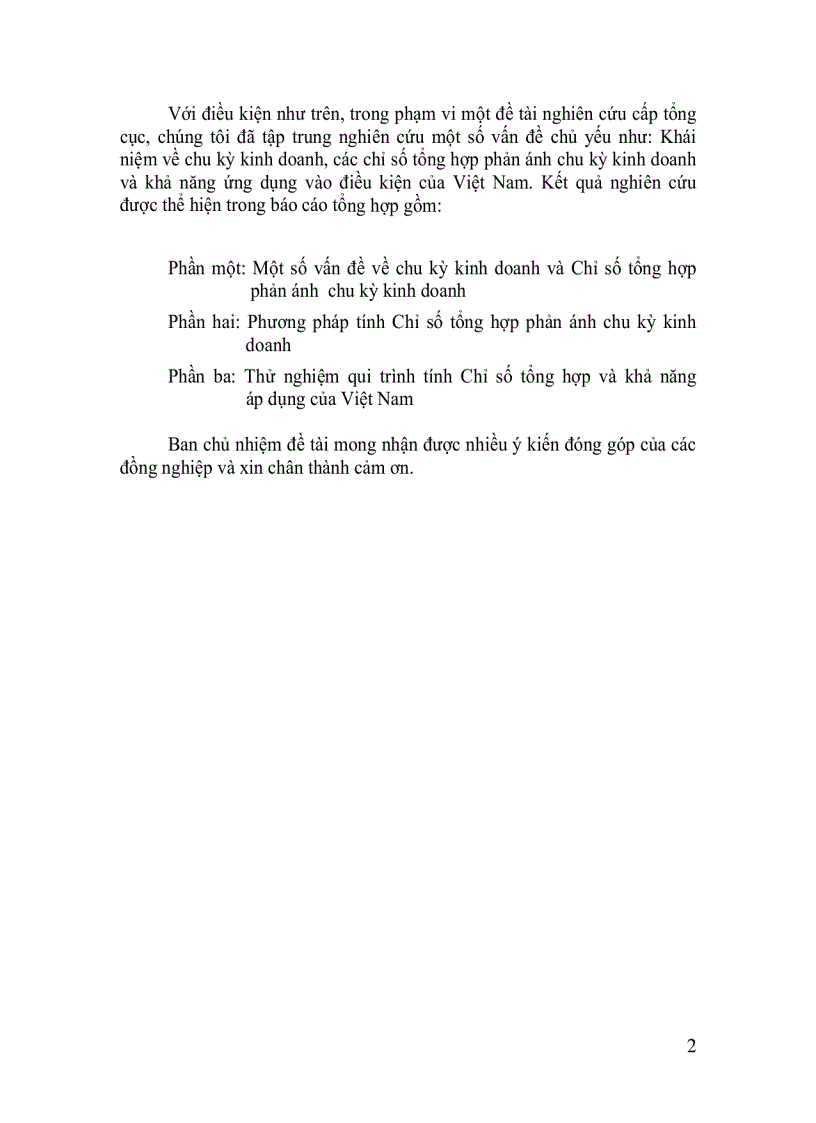 image for page Nghiên cứu phương pháp tính một số chỉ tiêu tổng hợp phản ánh chu kỳ kinh doanh và khả năng ứng dụng của Việt Nam