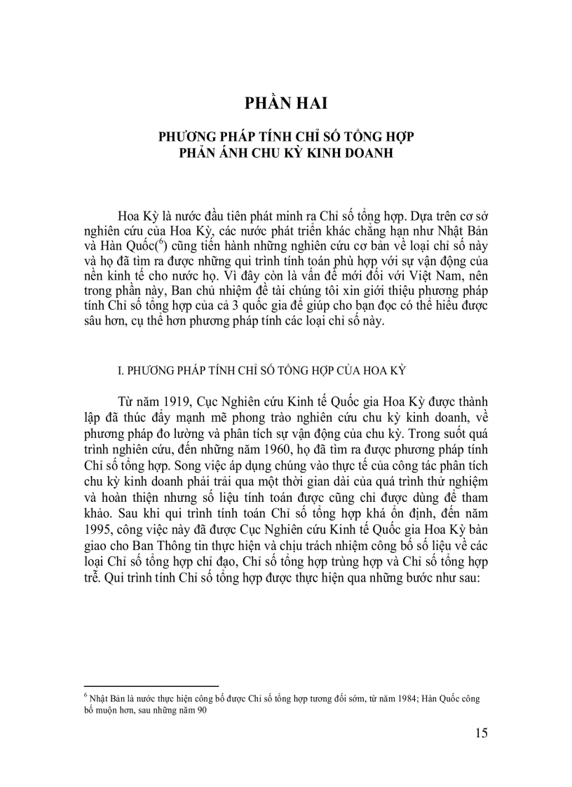 image for page Nghiên cứu phương pháp tính một số chỉ tiêu tổng hợp phản ánh chu kỳ kinh doanh và khả năng ứng dụng của Việt Nam