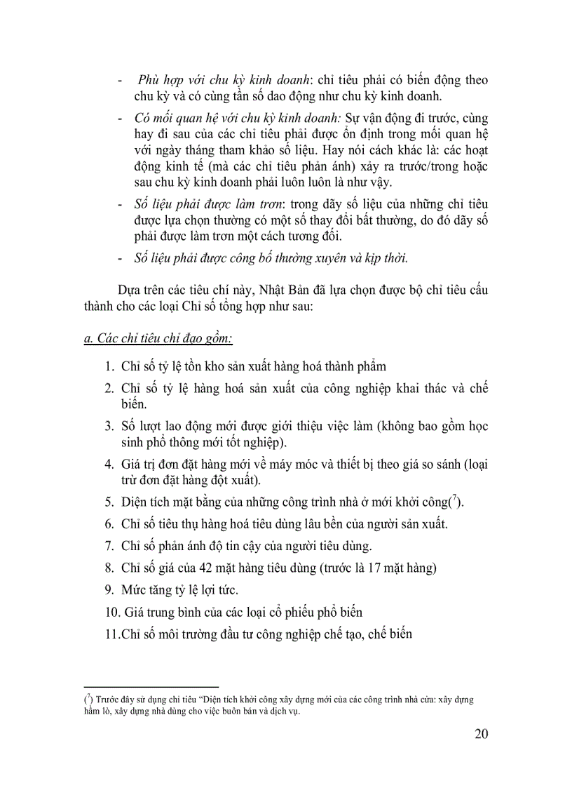 image for page Nghiên cứu phương pháp tính một số chỉ tiêu tổng hợp phản ánh chu kỳ kinh doanh và khả năng ứng dụng của Việt Nam