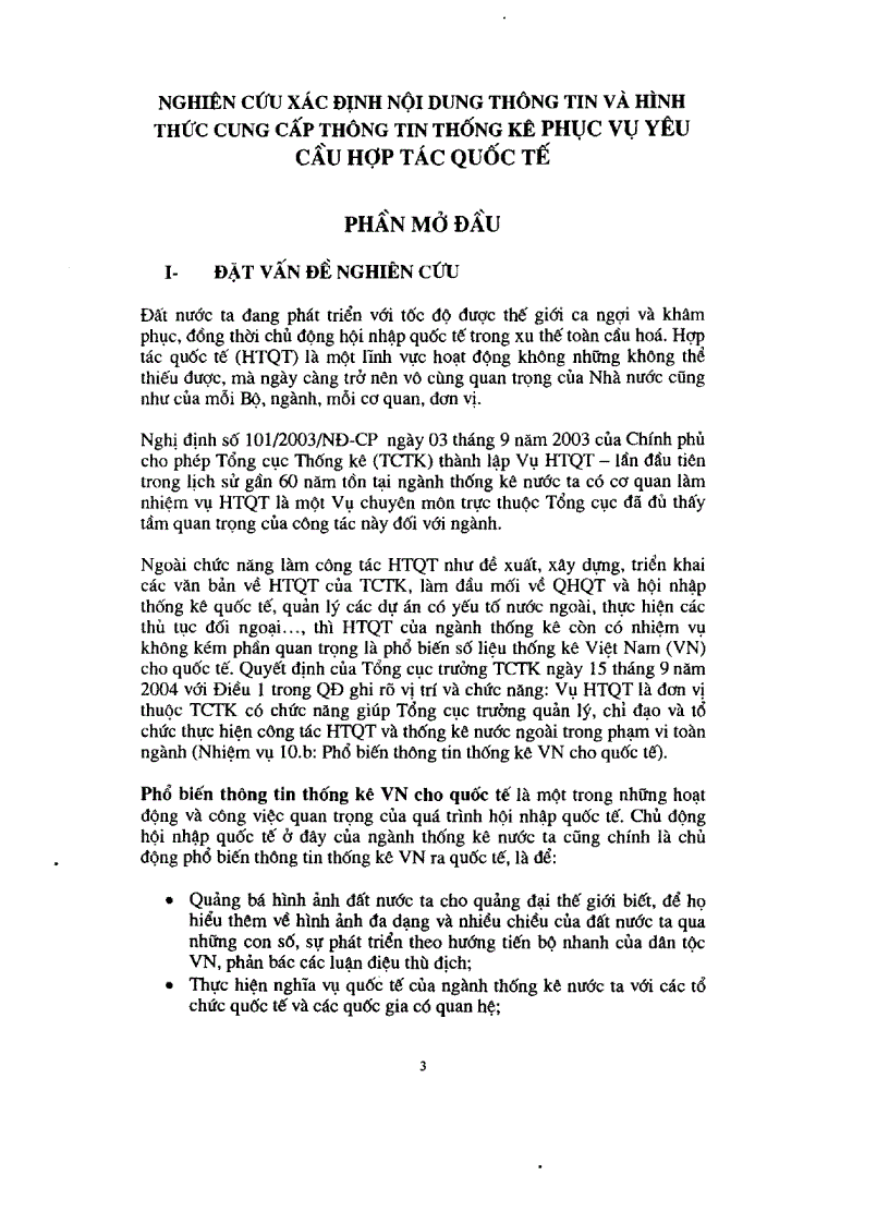 image for page Nghiên cứu xác định nội dung thông tin và hình thức cung cấp thông tin thống kê phục vụ yêu cầu hợp tác quốc tế