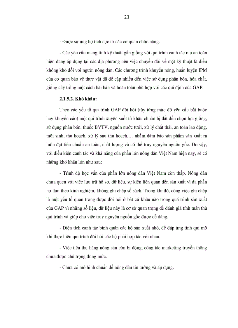 image for page Phân tích tác động cảu quy trình sản xuất nông nghiệp tốt GAP trên rau đến hiệu quả sản xuất của nông dân xã Nhuận Đức huyện Củ Chi TP HCM