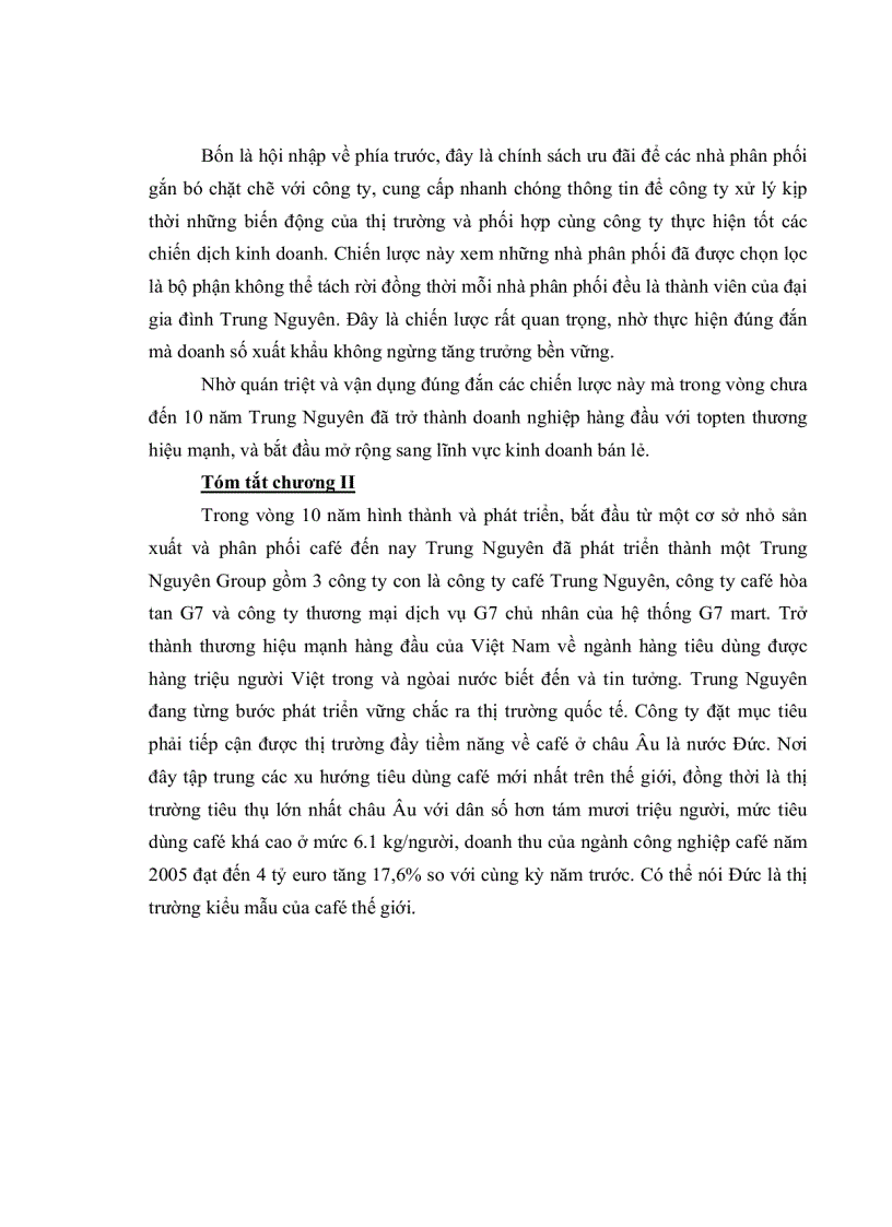 image for page Định hướng chiến lược xuất khẩu của Công ty Trung Nguyên vào thị trường CHLB Đức đến năm 2015