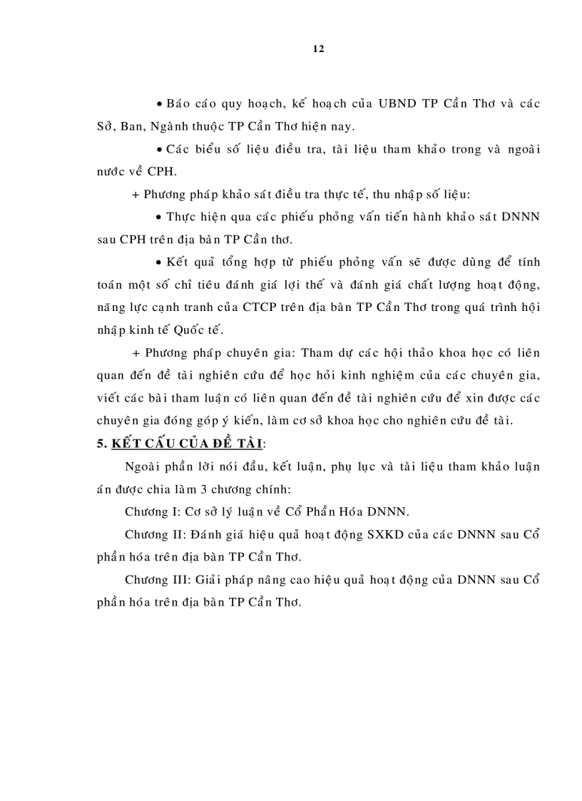 image for page Đánh giá hiệu quả hoạt động của doanh nghiệp Nhà nước sau cổ phần hóa trên địa bàn thành phố Cần Thơ