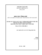 Đánh giá tổng quát quá trình đổi mới ở thủ đô những bài học kinh nghiệm định hướng phát triển đến năm 2010