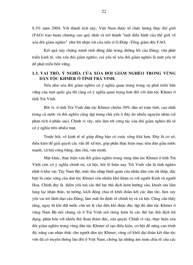 image for page Giải pháp chiến lược xóa đói giảm nghèo phát triển kinh tế bền vững trong vùng dân tộc Khmer ở tỉnh Trà Vinh giai đoạn 2006 2015