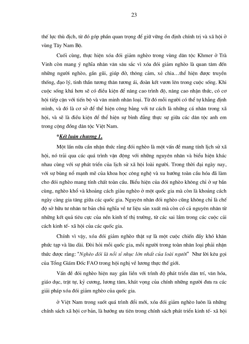 image for page Giải pháp chiến lược xóa đói giảm nghèo phát triển kinh tế bền vững trong vùng dân tộc Khmer ở tỉnh Trà Vinh giai đoạn 2006 2015