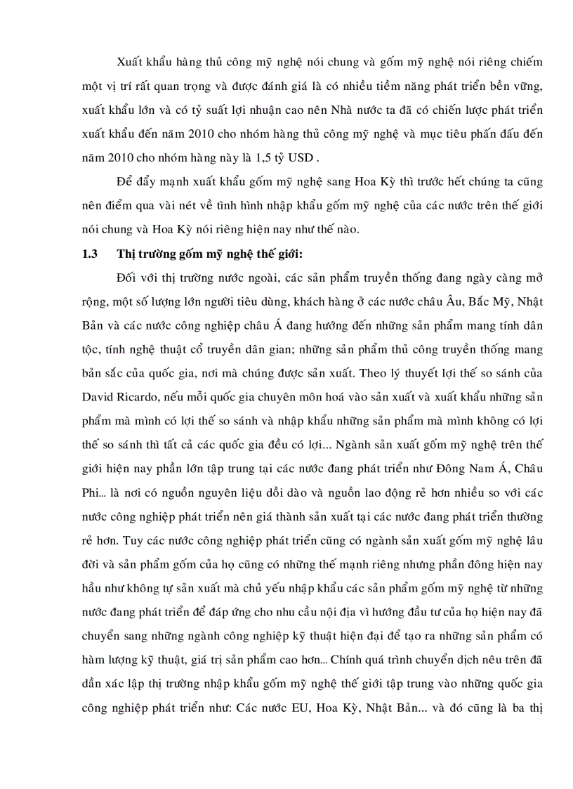 image for page Xây dựng chiến lược phát triển xuất khẩu gốm mỹ nghệ Việt Nam sang thị trường Hoa Kỳ đến năm 2015