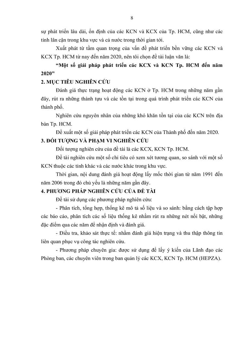image for page Một số giải pháp phát triển khu chế xuất và khu công nghiệp Tp Hồ Chí Minh đến năm 2020