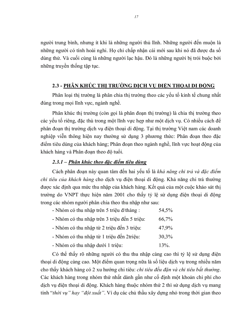 image for page Một số giải pháp phát triển thị trường dịch vụ điện thoại di động của Tập đoàn Bưu chính Viễn thông Việt Nam đến năm 2015