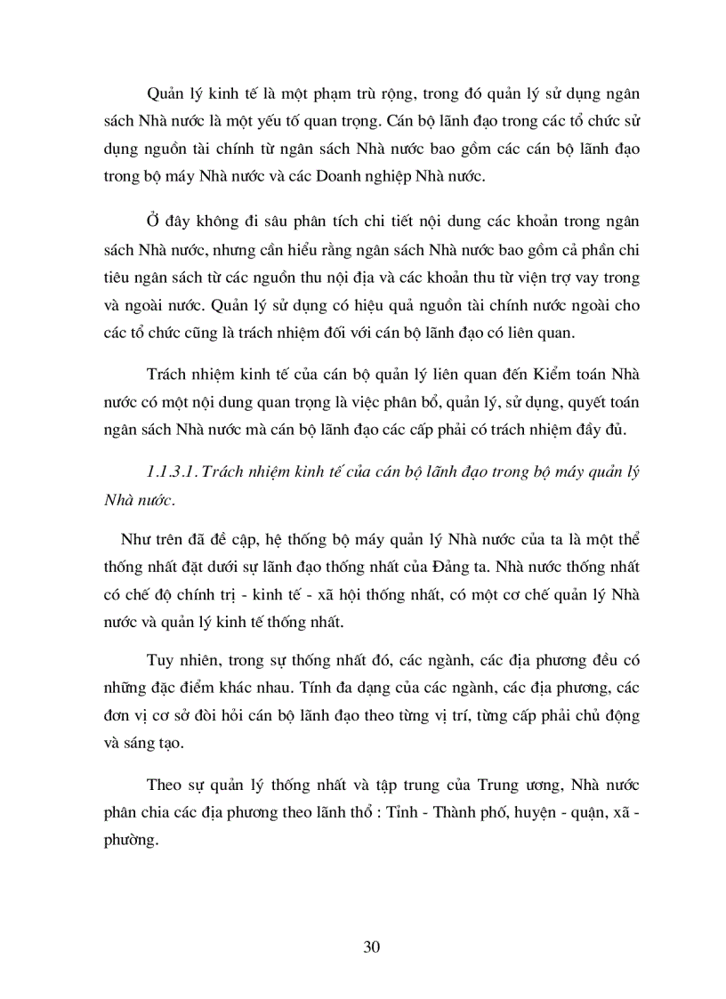 image for page Cơ sở lý luận và thực tiễn của việc kiểm toán trách nhiệm kinh tế trong nhiệm kỳ đối với cán bộ lãnh đạo trong bộ máy nhà nước và các đơn vị kinh tế nhà nước