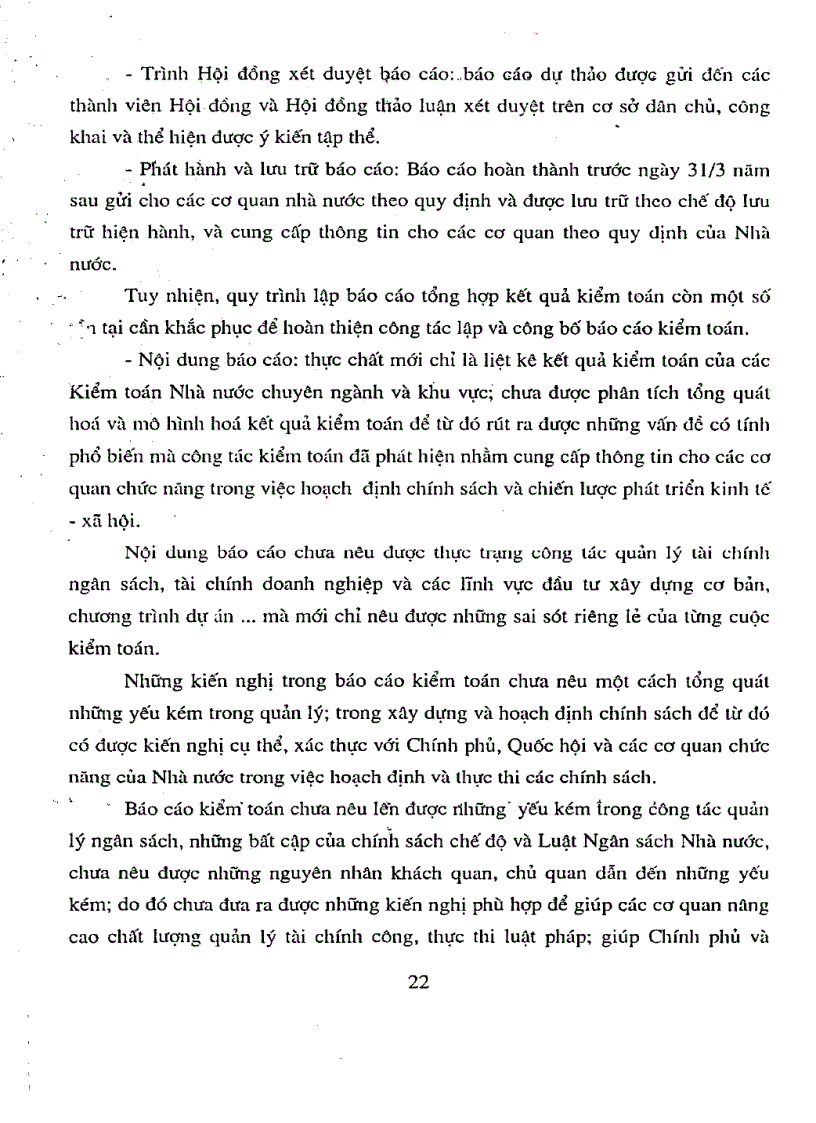 image for page Hoàn thiện nội dung phương pháp lập và công bố báo cáo tổng hợp kết quả kiểm toán hàng năm của kiểm toán Nhà nước