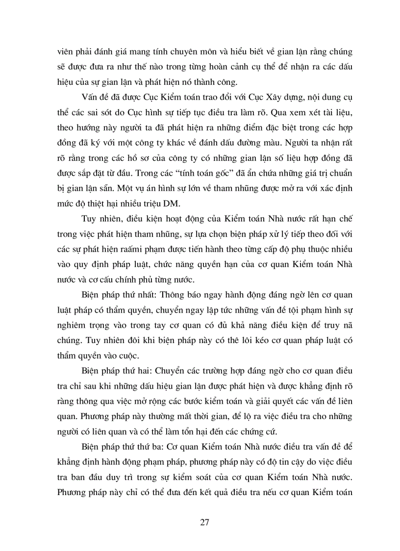 image for page Thực trạng về tham nhũng lãng phí trong các chương trình dự án đầu tư xây dựng bằng vốn ngân sách và các giải pháp đề ra đối với kiểm toán nhà nước