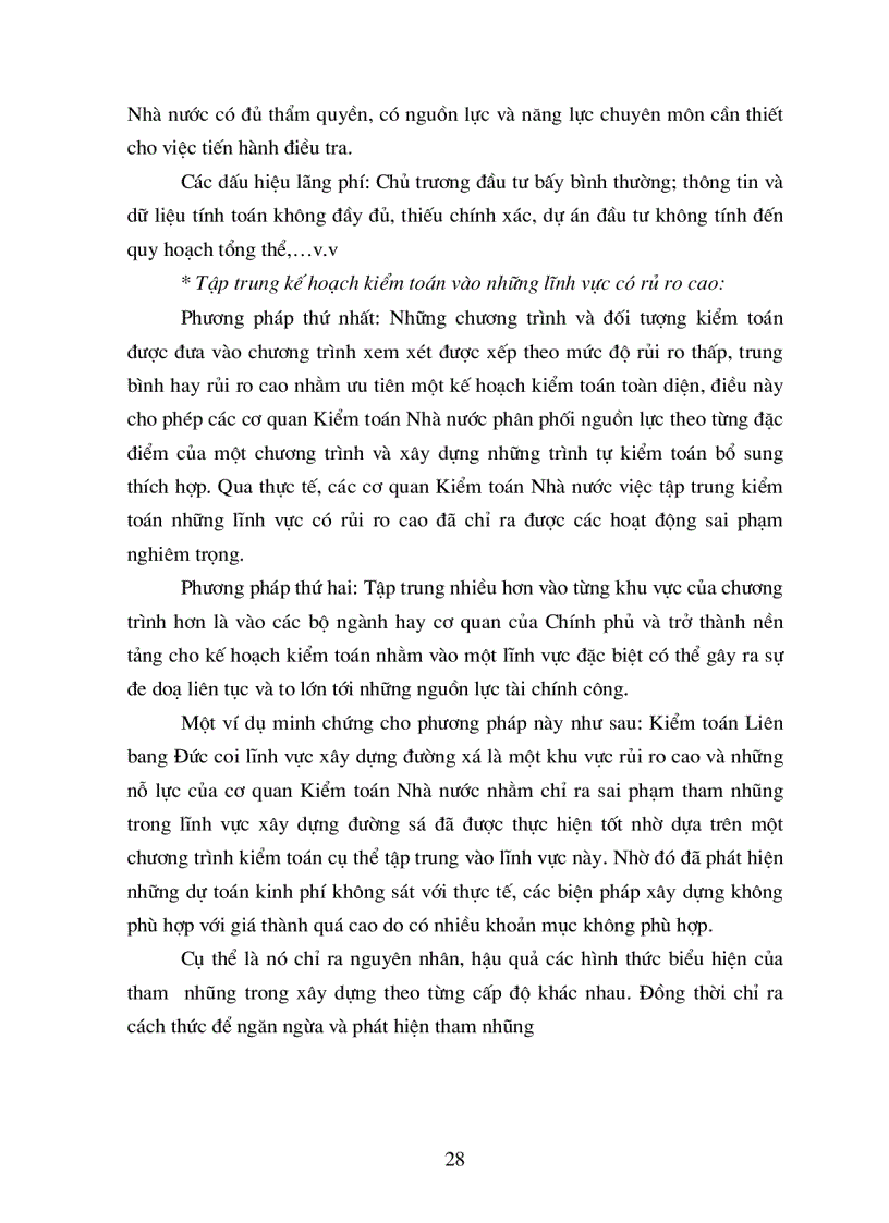 image for page Thực trạng về tham nhũng lãng phí trong các chương trình dự án đầu tư xây dựng bằng vốn ngân sách và các giải pháp đề ra đối với kiểm toán nhà nước