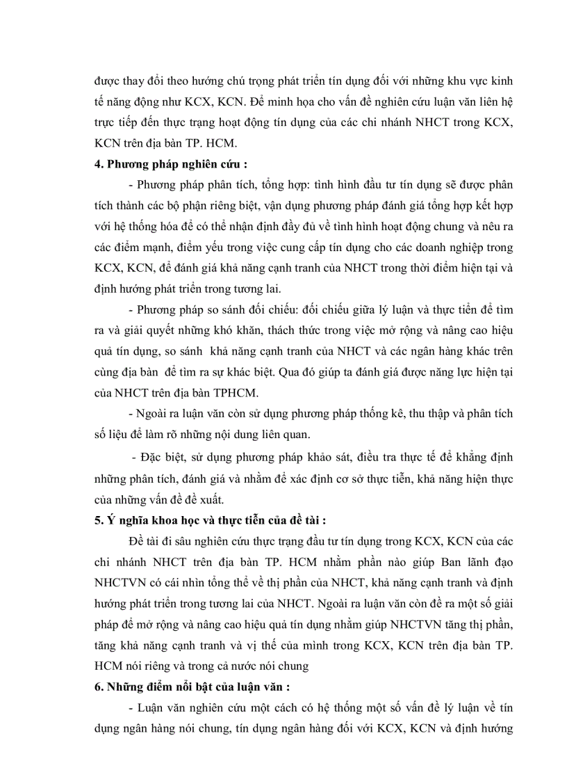 image for page Giải pháp mở rộng và nâng cao hiệu quả tín dụng của Ngân hàng Công thương trong KCX KCN trên địa bàn TP HCM