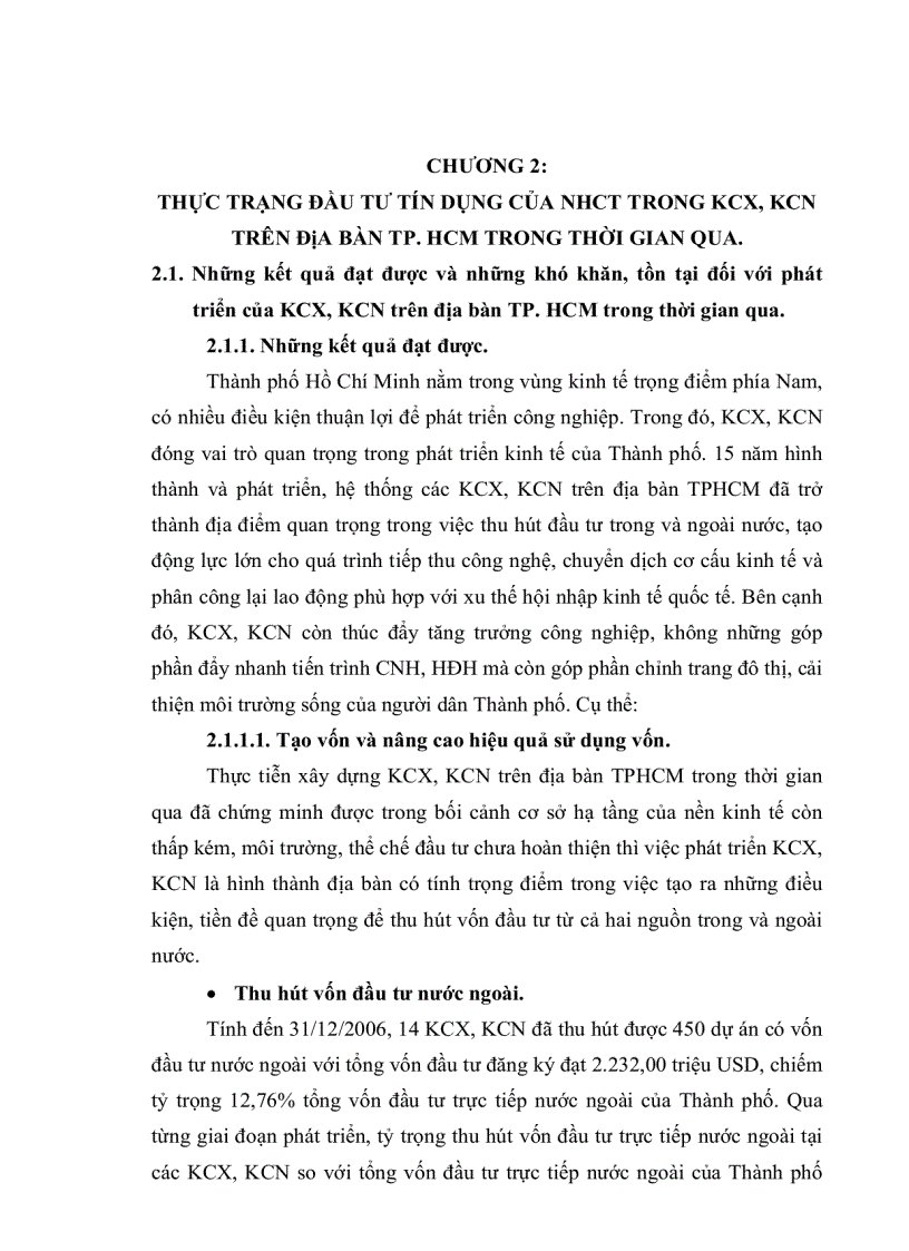 image for page Giải pháp mở rộng và nâng cao hiệu quả tín dụng của Ngân hàng Công thương trong KCX KCN trên địa bàn TP HCM