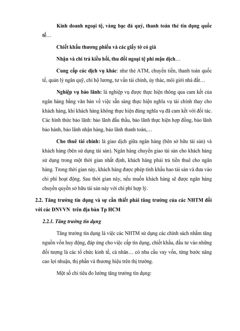 image for page Giải pháp nâng cao hiệu quả tín dụng của Ngân hàng Thương mại đối với các doanh nghiệp vừa và nhỏ trên địa bàn TP HCM giai đoạn 2006 2010