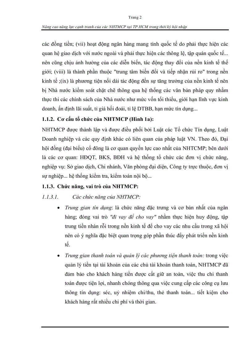 image for page Nâng cao năng lực cạnh tranh của các ngân hàng TMCP tại Thành phố Hồ Chí Minh trong thời kì hội nhập