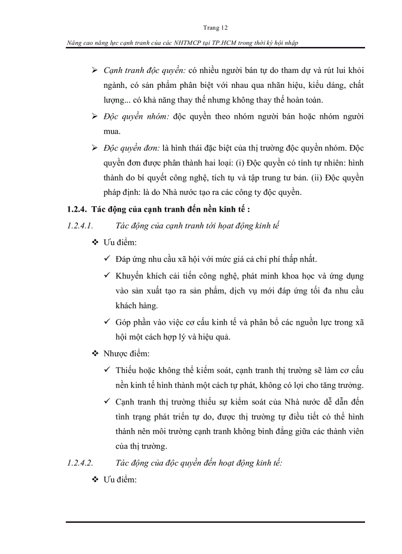 image for page Nâng cao năng lực cạnh tranh của các ngân hàng TMCP tại Thành phố Hồ Chí Minh trong thời kì hội nhập