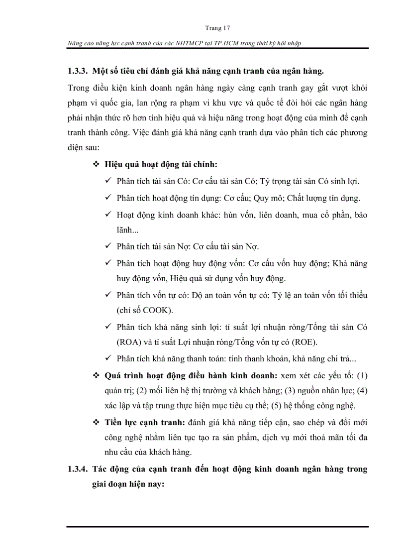 image for page Nâng cao năng lực cạnh tranh của các ngân hàng TMCP tại Thành phố Hồ Chí Minh trong thời kì hội nhập
