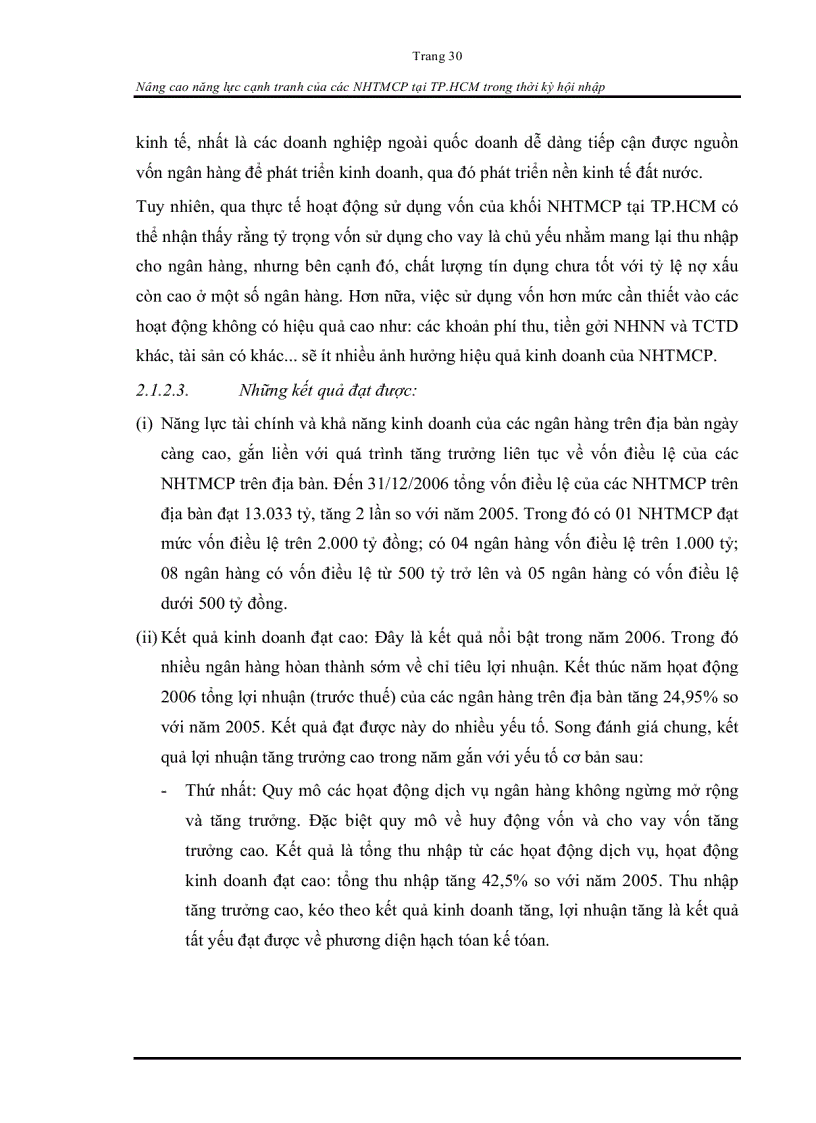 image for page Nâng cao năng lực cạnh tranh của các ngân hàng TMCP tại Thành phố Hồ Chí Minh trong thời kì hội nhập